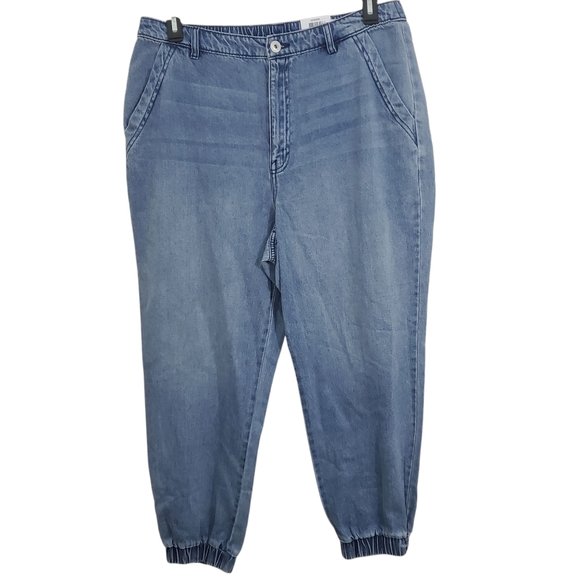 Jogger Style Jeans High Rise Elastic Waist Denim Pants NWOT Style & Co Size XL - Picture 1 of 11